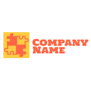 yellow and orange puzzle logo - Education