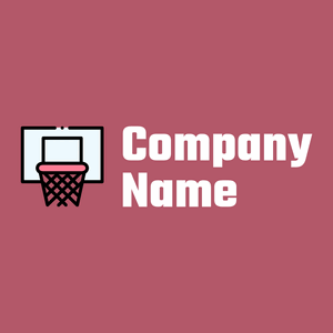 Alice Blue Basketball hoop on a Blush background - Sports