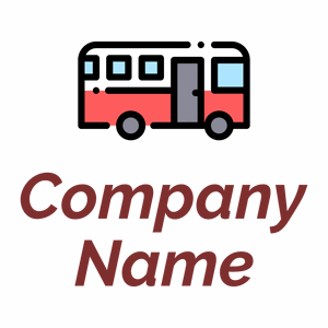 Red Bus logo on a White background - Automotive & Vehicle