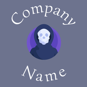 Grim reaper logo on a Slate Grey background - Abstract