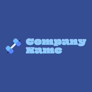 Dumbbell logo on a Tory Blue background - Sports