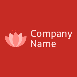 Lotus logo on a Fire Brick background - Spa & Esthetics