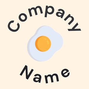 Fried egg logo on a Corn Silk background - Agriculture