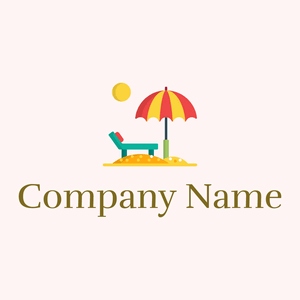 Beach logo on a Snow background - Travel & Hotel