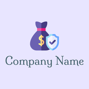 Money bag logo on a Ghost White background - Business & Consulting