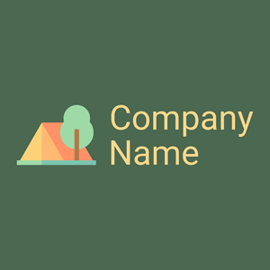 Tent logo on a Mineral Green background - Abstract