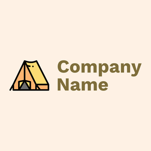 Tent Camping logo on a Seashell background - Automotive & Vehicle