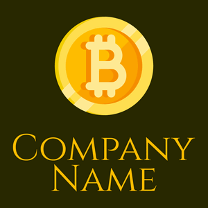 Bitcoin logo on a Dark Green background - Business & Consulting