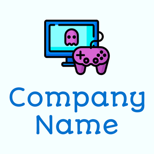 Video game logo on a Azure background - Games & Recreation