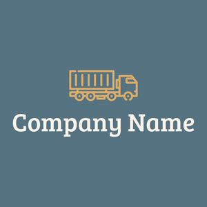 Delivery truck logo on a Kashmir Blue background - Automotive & Vehicle