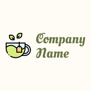 Tea logo on a Floral White background - Floral