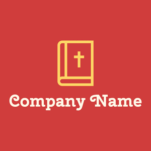 Bible logo on a Persian Red background - Religious