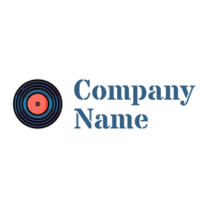 Vinyl record logo on a White background - Abstract