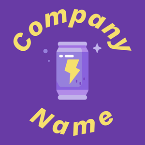 Energy drink logo on a Royal Purple background - Food & Drink