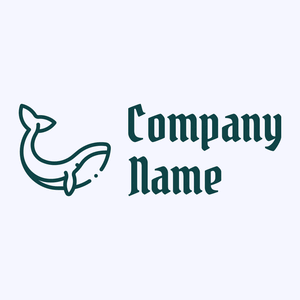 Whale logo on a Ghost White background - Abstract