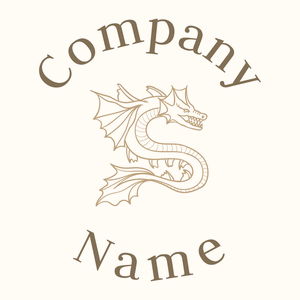 Dragon logo on a Floral White background - Animals & Pets