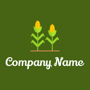 Corn logo on a Verdun Green background - Agriculture