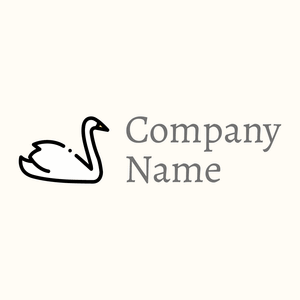 Swan logo on a Floral White background - Animals & Pets