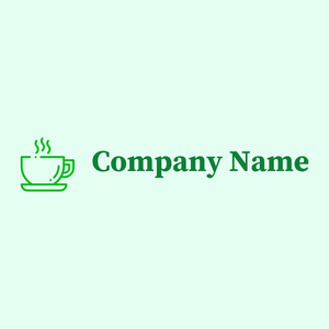 Coffee cup logo on a Mint Cream background - Food & Drink