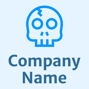 Skull logo on a Alice Blue background - Abstract