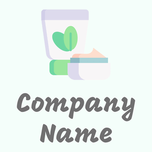 Cosmetics logo on a Mint Cream background - Fashion & Beauty