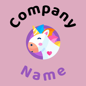 Unicorn logo on a Melanie background - Abstract