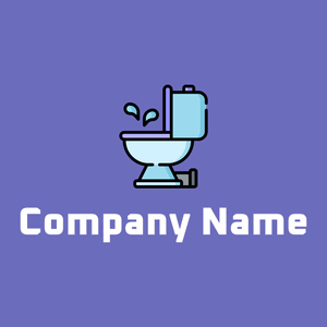 Toilet logo on a Chetwode Blue background - Construction & Tools