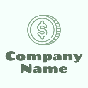 Dollar coin logo on a Mint Cream background - Business & Consulting