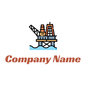 Oil rig on a White background - Sports