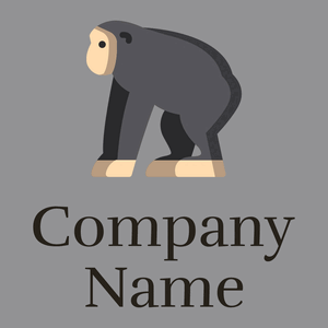 Chimpanzee on a Grey Suit background - Animals & Pets