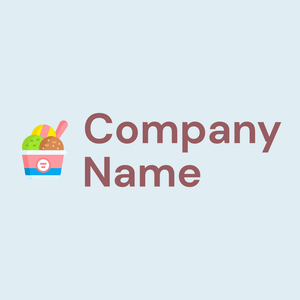 Ice cream logo on a Pattens Blue background - Food & Drink