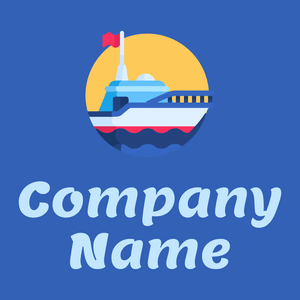 Yacht logo on a Cerulean Blue background - Automotive & Vehicle