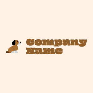 Dog logo on a Seashell background - Animals & Pets