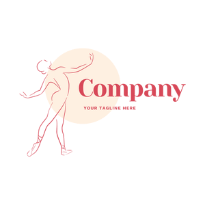 ballet dancer in spotlight logo - Entertainment & Arts