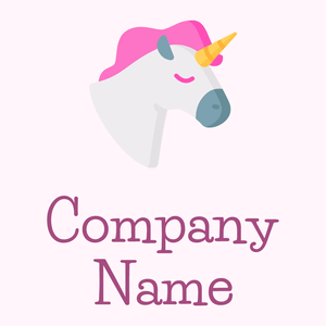 Unicorn logo on a Lavender Blush background - Abstract