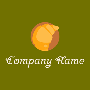 Croissant logo on a Olive background - Food & Drink