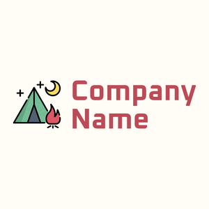 Camping logo on a Floral White background - Automotive & Vehicle