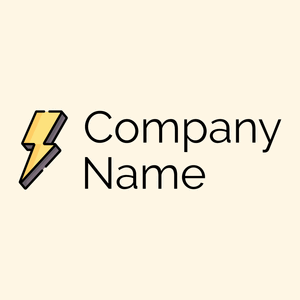 Lightning logo on a Corn Silk background - Construction & Tools