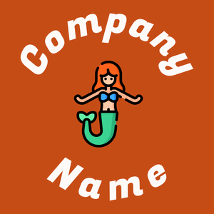 Outlined Mermaid on a Harley Davidson Orange background - Games & Recreation