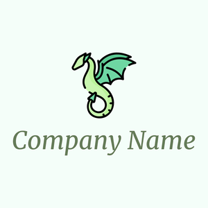 Dragon logo on a Mint Cream background - Animals & Pets