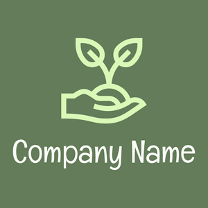 Organic food logo on a Axolotl background - Environmental & Green