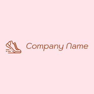 Jogging logo on a Misty Rose background - Sports