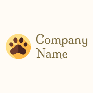 Paw logo on a Floral White background - Animals & Pets