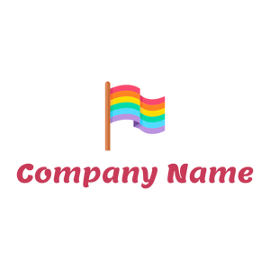 Gay flag logo on a White background - Dating