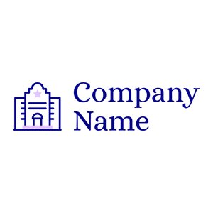 Dark Blue Hotel logo on a White background - Travel & Hotel