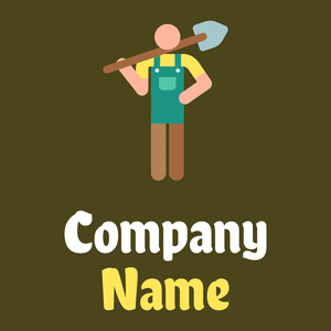 Farmer on a Army green background