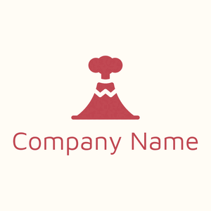 Filled Volcano logo on a Floral White background - Abstract