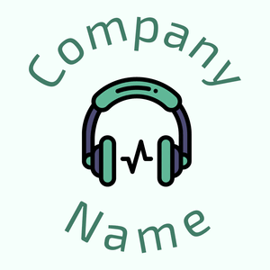 Black Headphone on a Mint Cream background - Computer