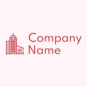 Skyscraper logo on a Lavender Blush background - Architectural