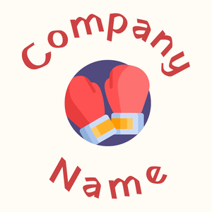 Tomato Boxing glove on a Floral White background - Sports